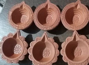 पणती/Clay Diya (Set of 6 Panati 3+3)